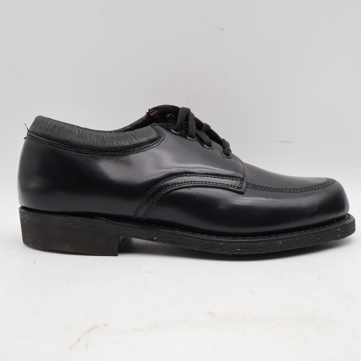 Cedar Crest Oxford Shoes Mens 7E Black Leather Moc Toe Deadstock Vintage – photo 13 of 17