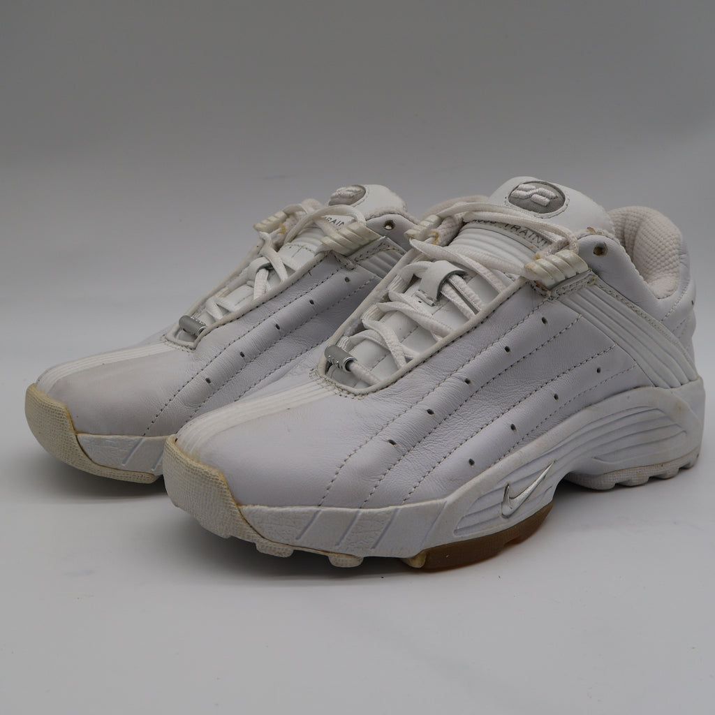 Nike Air Trainer Deluxe Womens 5.5 Vintage 2002 Deadstock White Silver Leather Shoes