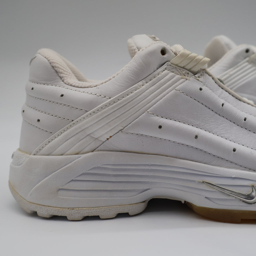 Nike Air Trainer Deluxe Womens 5.5 Vintage 2002 Deadstock White Silver Leather Shoes