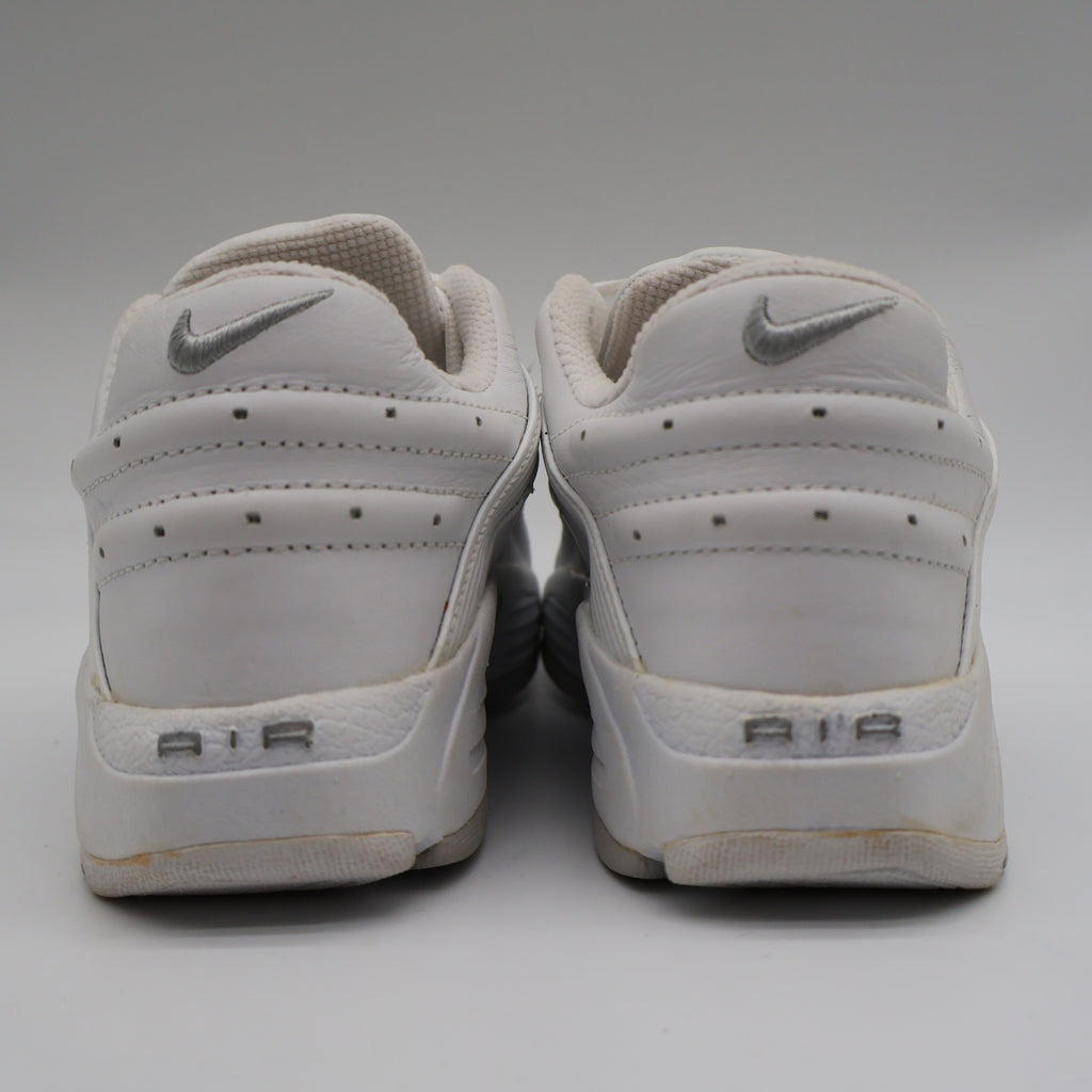 Nike Air Trainer Deluxe Womens 5.5 Vintage 2002 Deadstock White Silver Leather Shoes