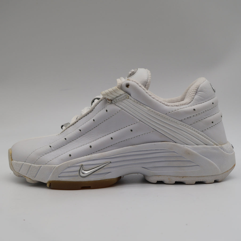 Nike Air Trainer Deluxe Womens 5.5 Vintage 2002 Deadstock White Silver Leather Shoes