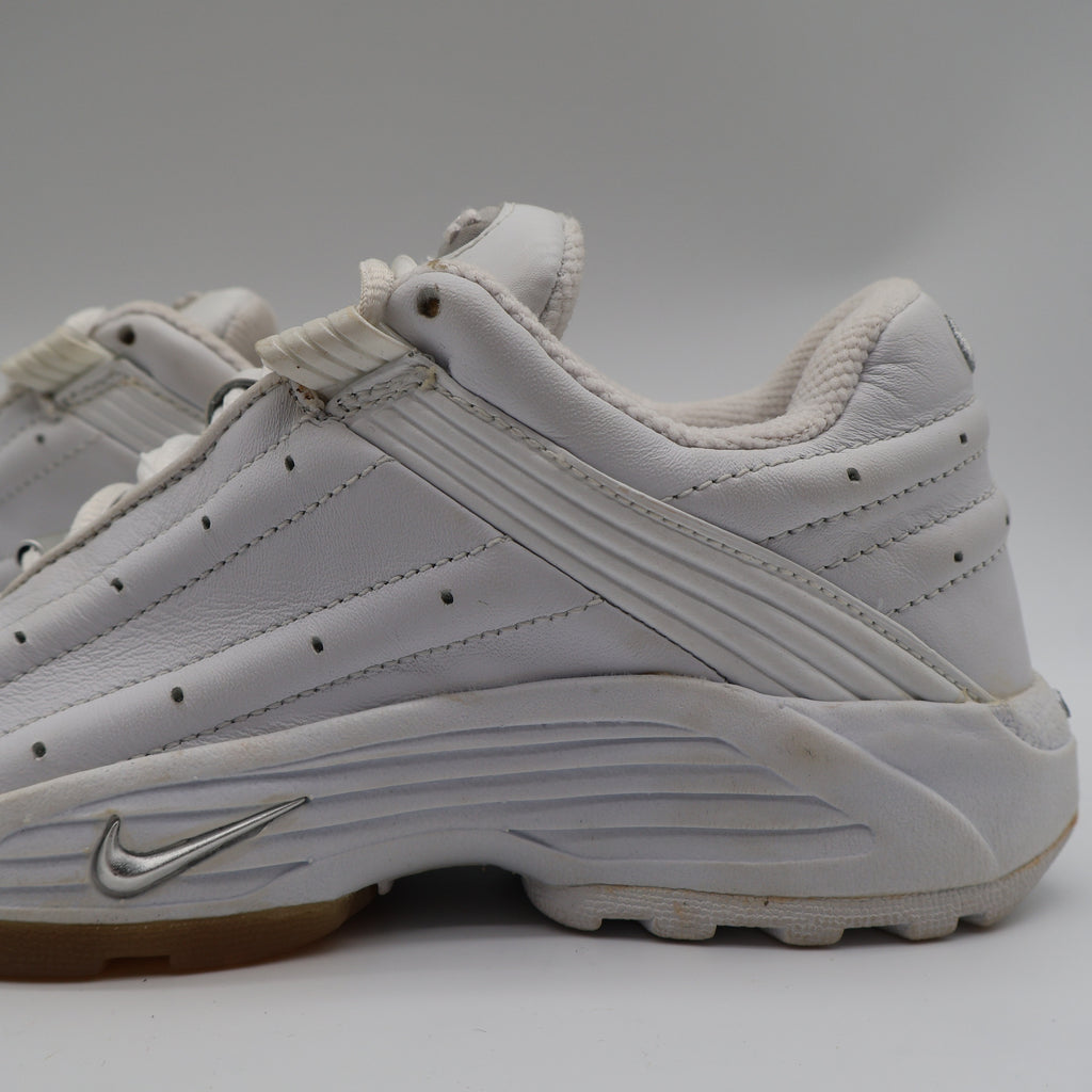 Nike Air Trainer Deluxe Womens 5.5 Vintage 2002 Deadstock White Silver Leather Shoes
