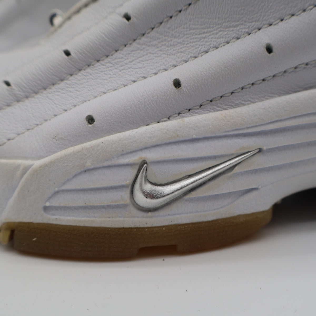 Nike Air Trainer Deluxe Womens 5.5 Vintage 2002 Deadstock White Silver Leather Shoes