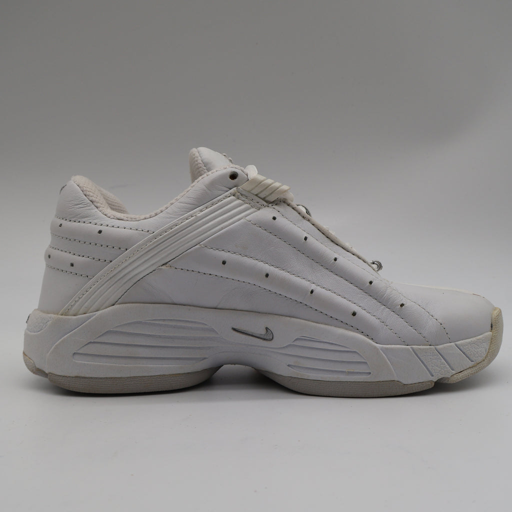 Nike Air Trainer Deluxe Womens 5.5 Vintage 2002 Deadstock White Silver Leather Shoes