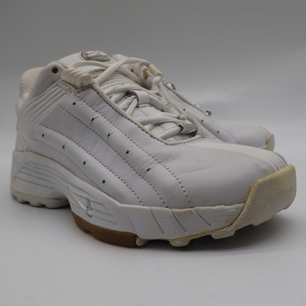 Nike Air Trainer Deluxe Womens 5.5 Vintage 2002 Deadstock White Silver Leather Shoes