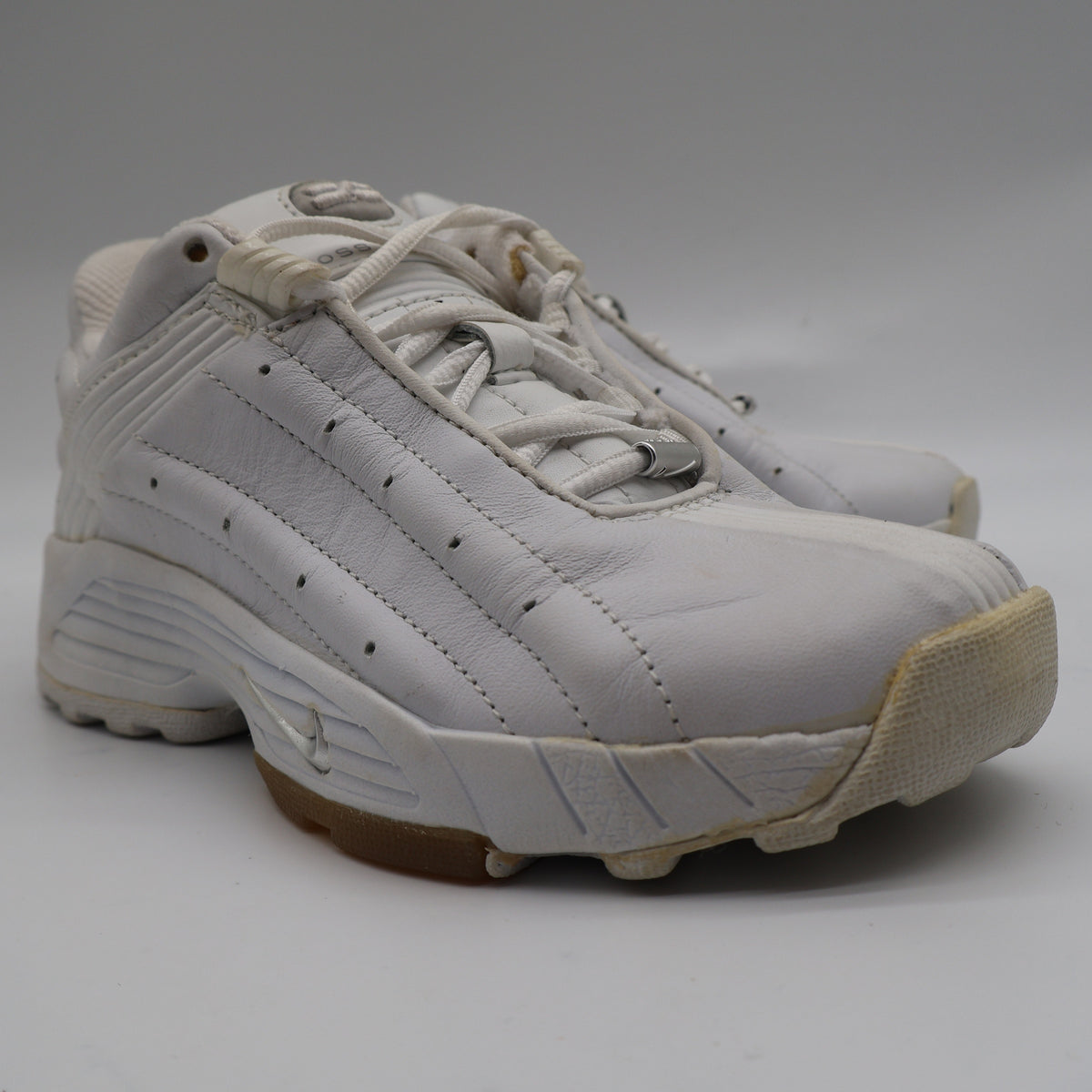 Nike Air Trainer Deluxe Womens 5.5 Vintage 2002 Deadstock White Silver Leather Shoes