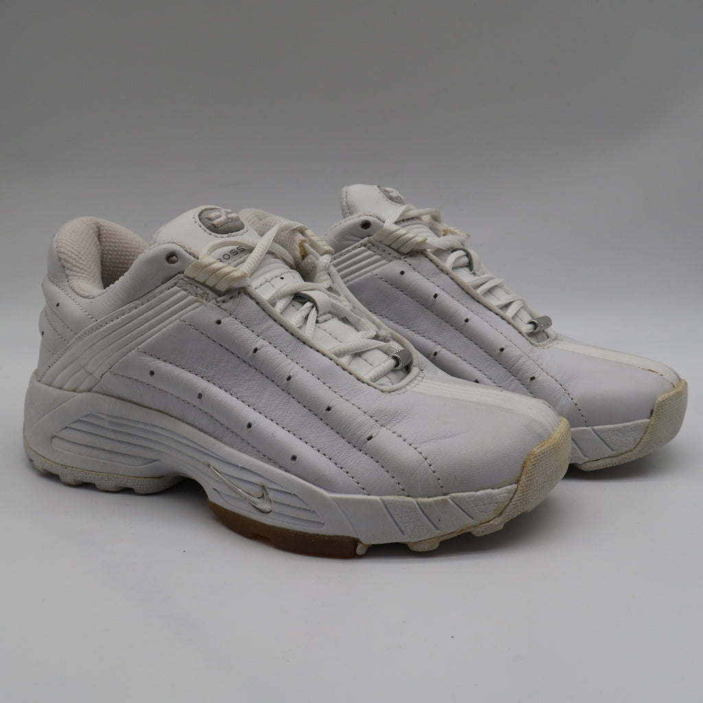 Nike Air Trainer Deluxe Womens 5.5 Vintage 2002 Deadstock White Silver Leather Shoes