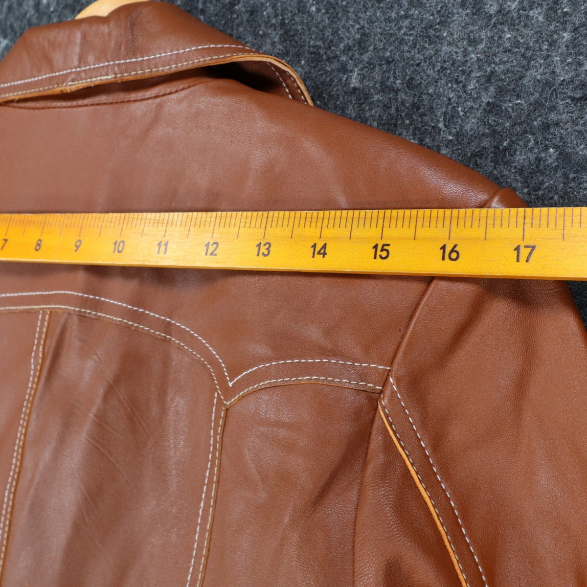 Montanaco Womens Medium NWT Spice Brown Genuine Leather Western Jacket Contrast Stitch