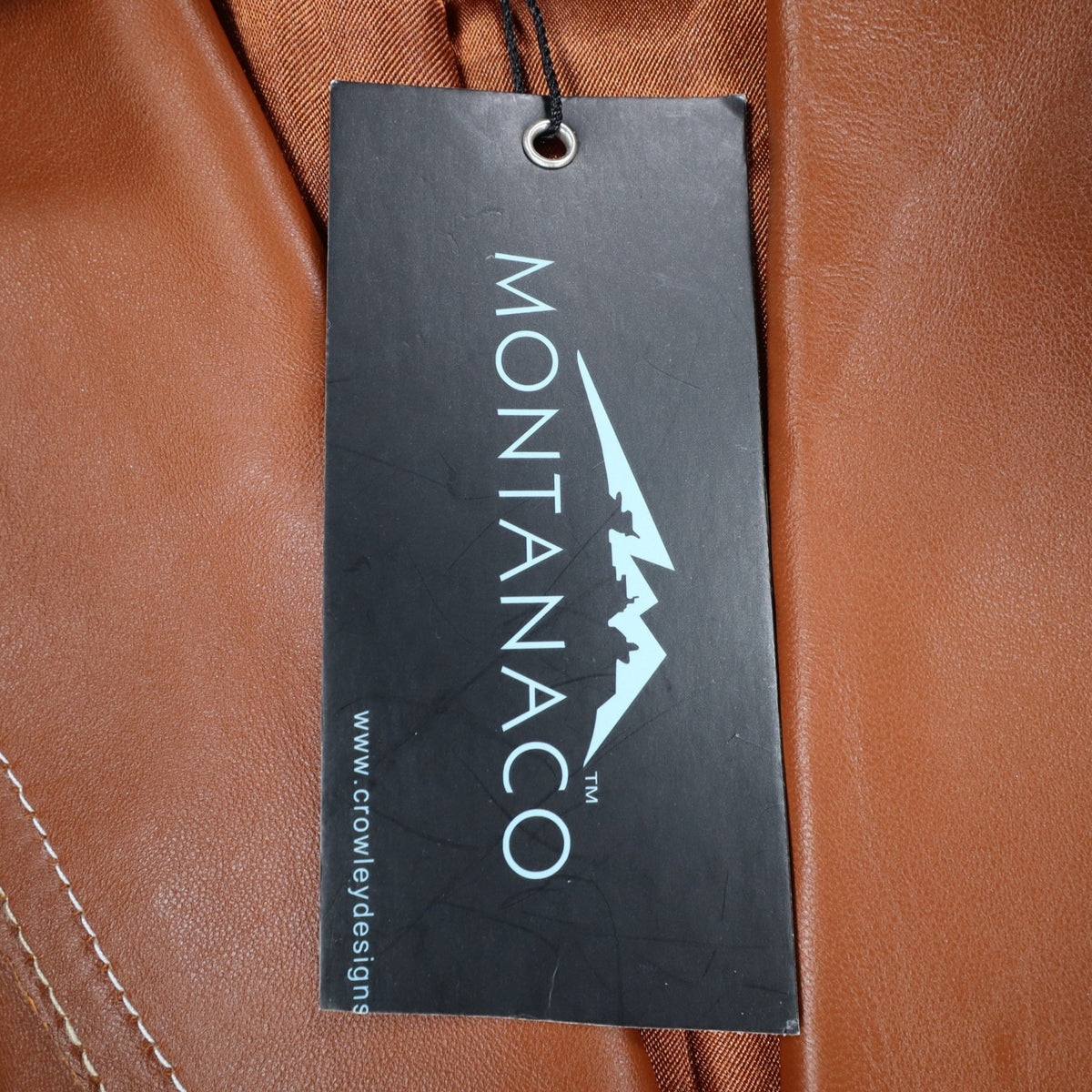 Montanaco Womens Medium NWT Spice Brown Genuine Leather Western Jacket Contrast Stitch