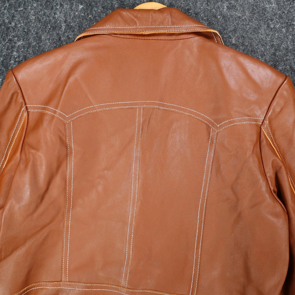 Montanaco Womens Medium NWT Spice Brown Genuine Leather Western Jacket Contrast Stitch
