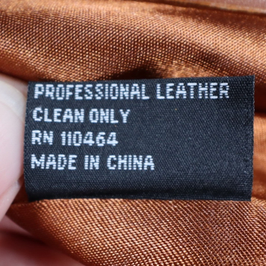 Montanaco Womens Medium NWT Spice Brown Genuine Leather Western Jacket Contrast Stitch