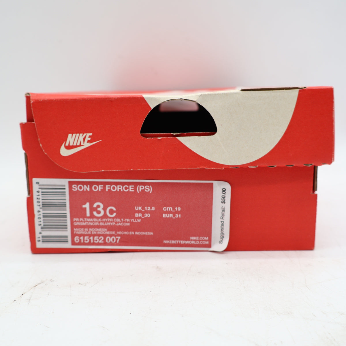 Nike Son of Force PS Kids 13C Blue Grey Black Sneakers 2014 Deadstock 615152-007 – photo 16 of 18
