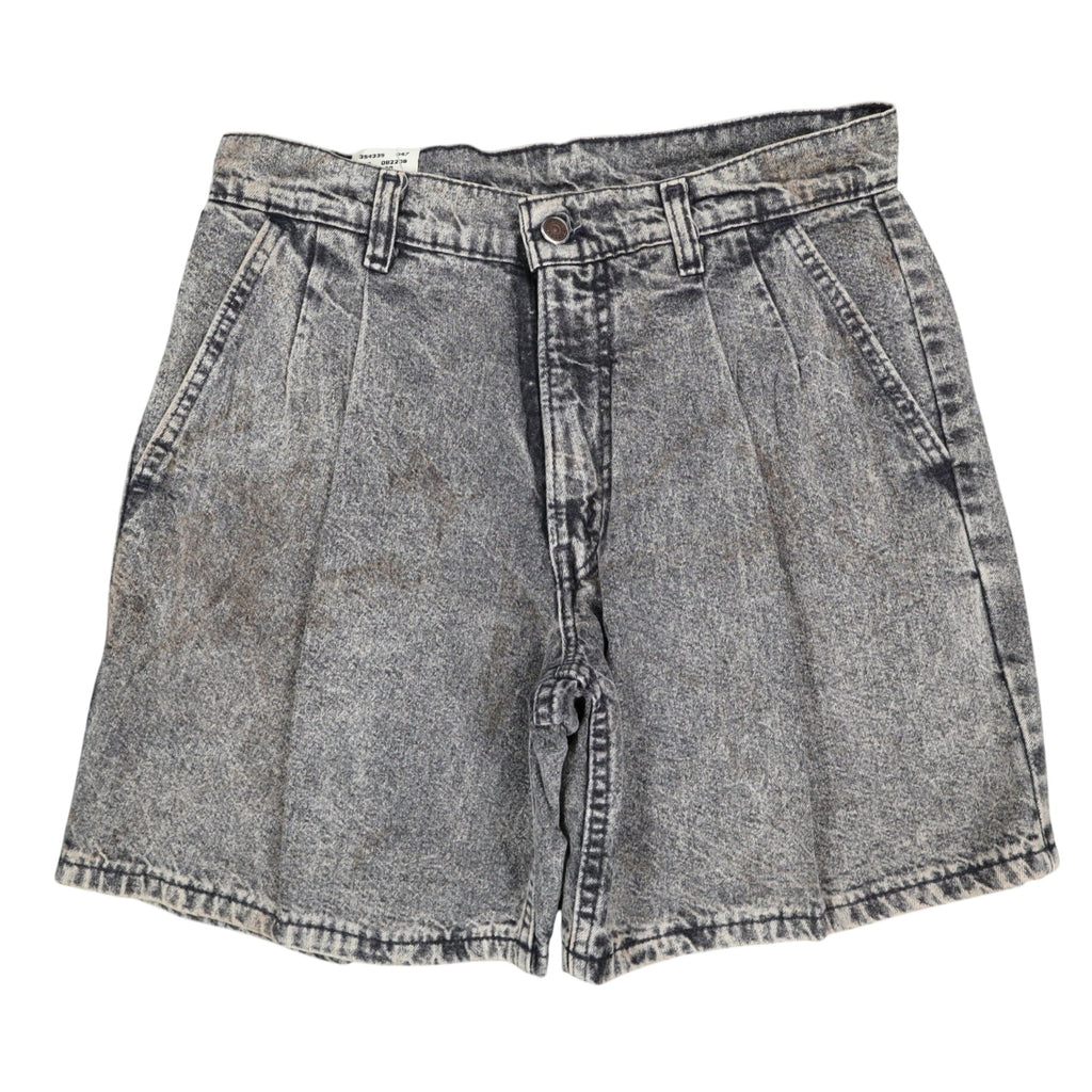 Levi's SilverTab Vintage 90s USA Acid Wash Grey Pleated Denim Shorts 29 Deadstock