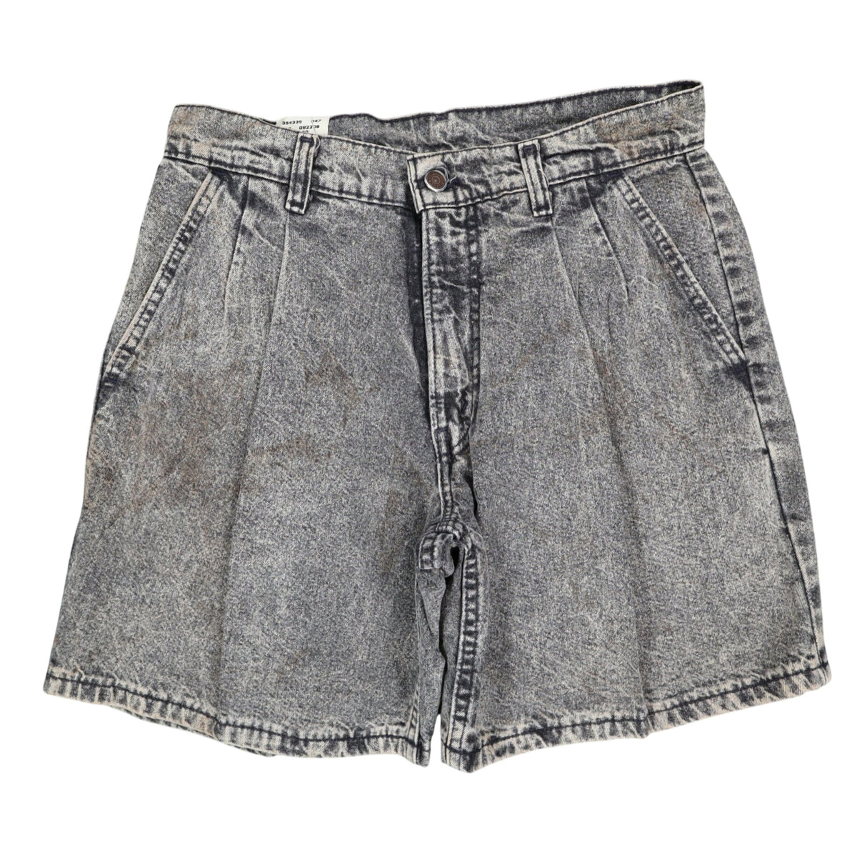 Levi's SilverTab Vintage 90s USA Acid Wash Grey Pleated Denim Shorts 29 Deadstock