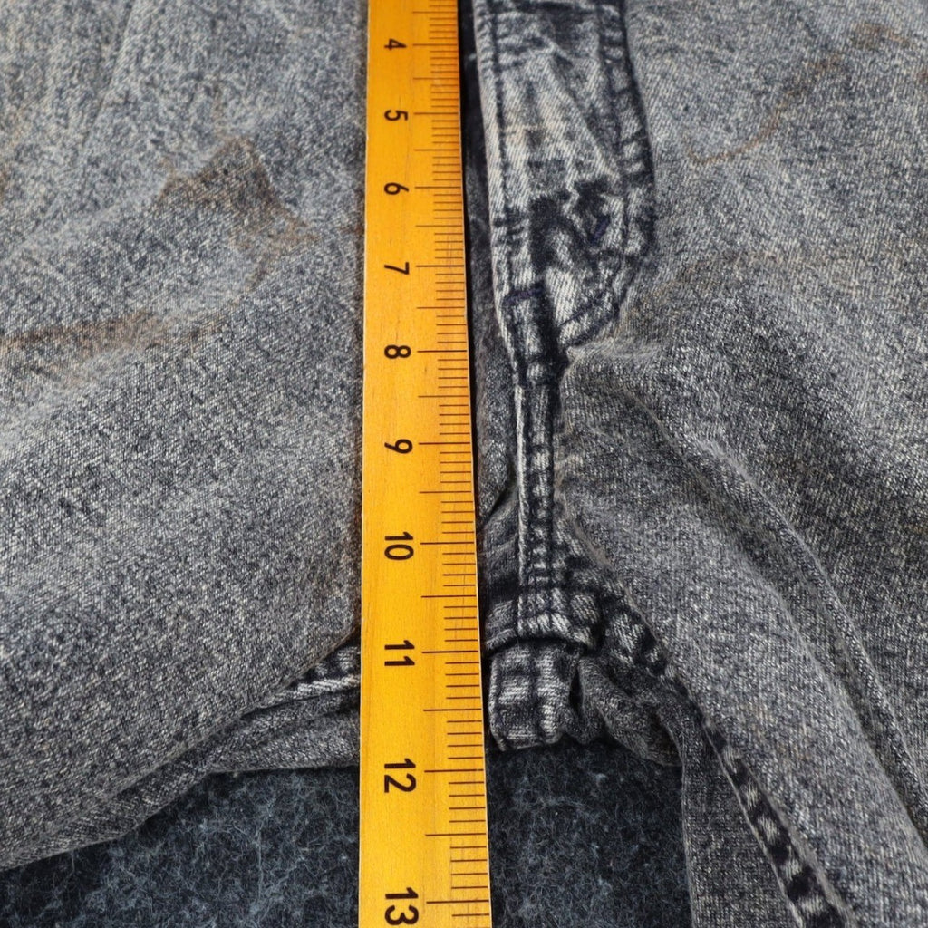 Levi's SilverTab Vintage 90s USA Acid Wash Grey Pleated Denim Shorts 29 Deadstock