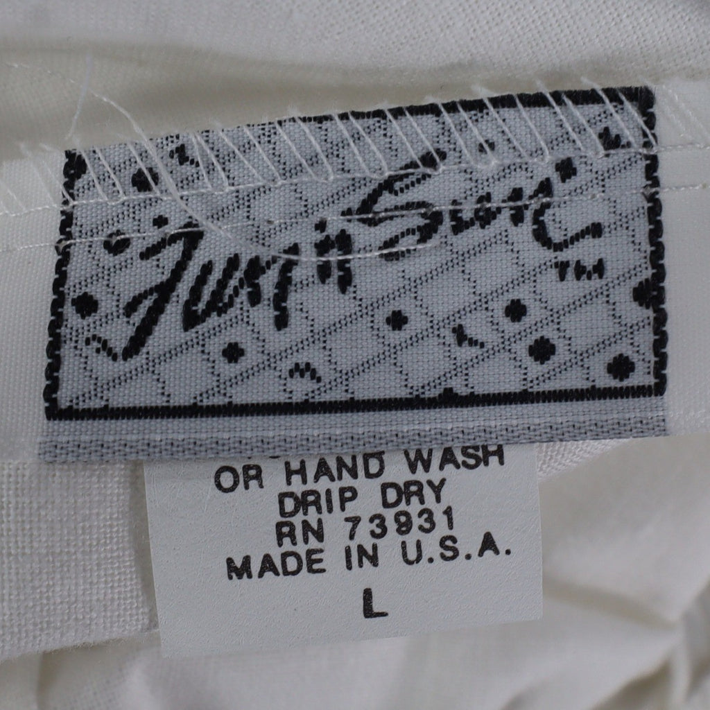 Vintage Just n Sun Kids Large White Neon Graphic Cotton Shorts USA Made NWT