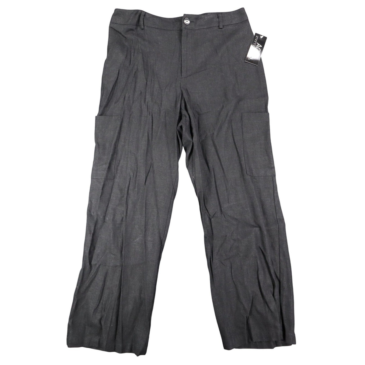AGB Women’s Black Linen Blend Cargo Pants – Size 10 – New With Tags