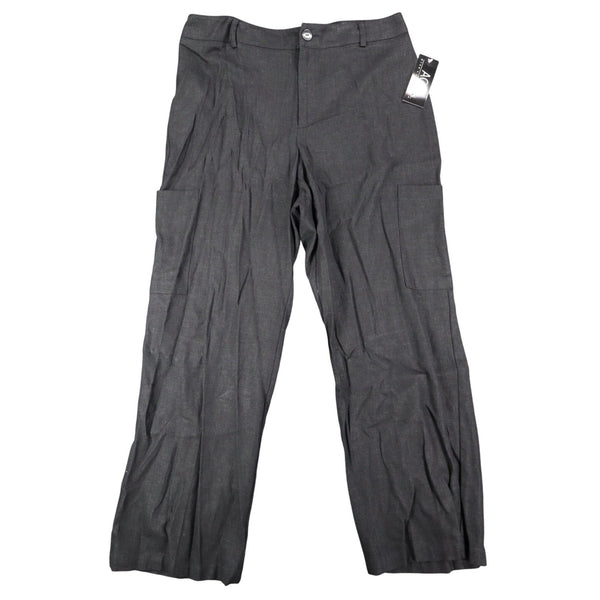 AGB Women’s Black Linen Blend Cargo Pants – Size 10 – New With Tags