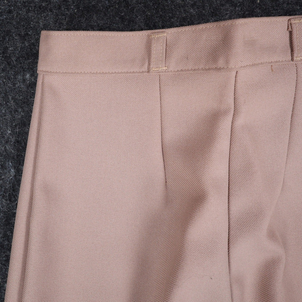 Vintage 1970s High Rise Tan Beige Double Knit Trousers New With Tags Size 9-10