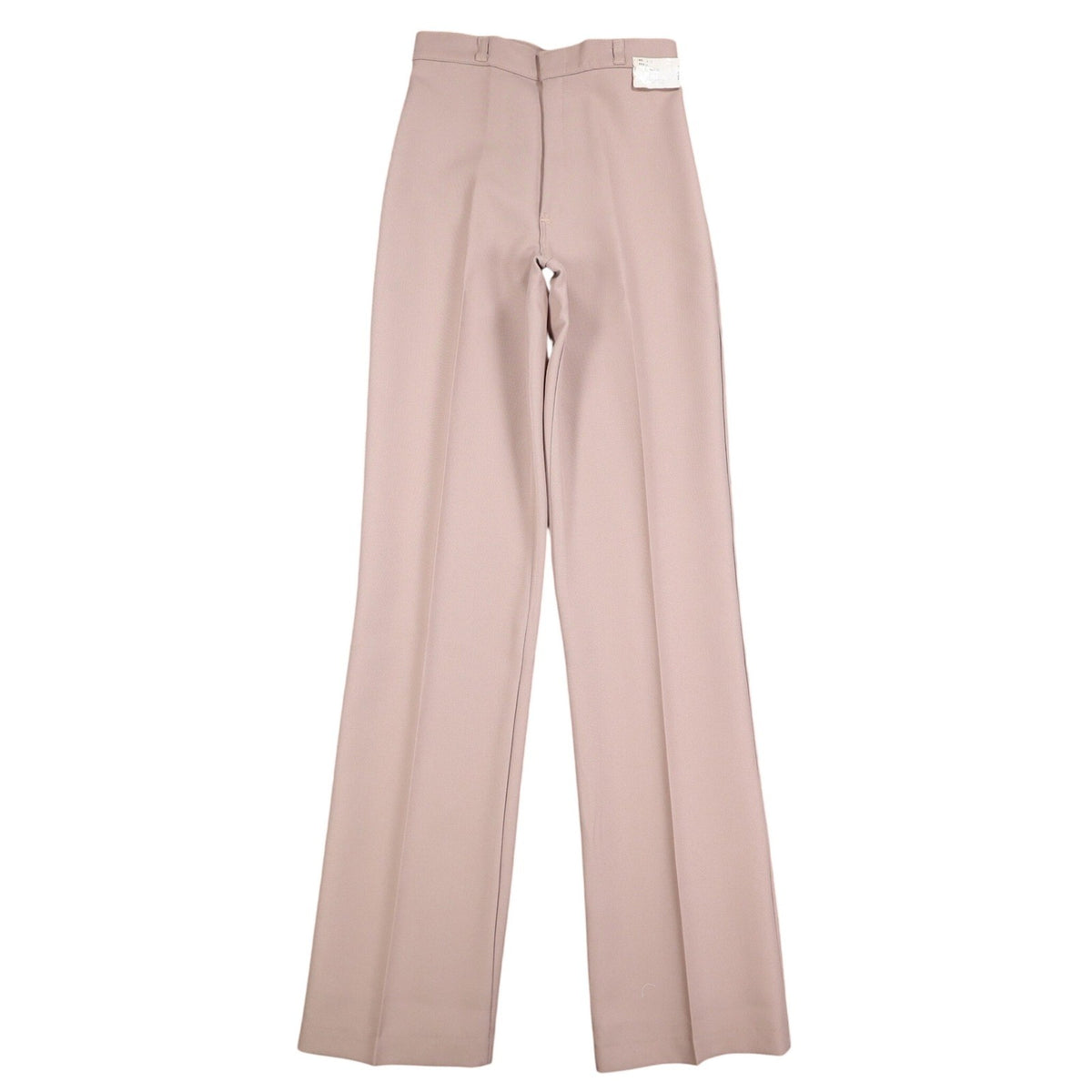 Vintage 1970s High Rise Tan Beige Double Knit Trousers New With Tags Size 9-10