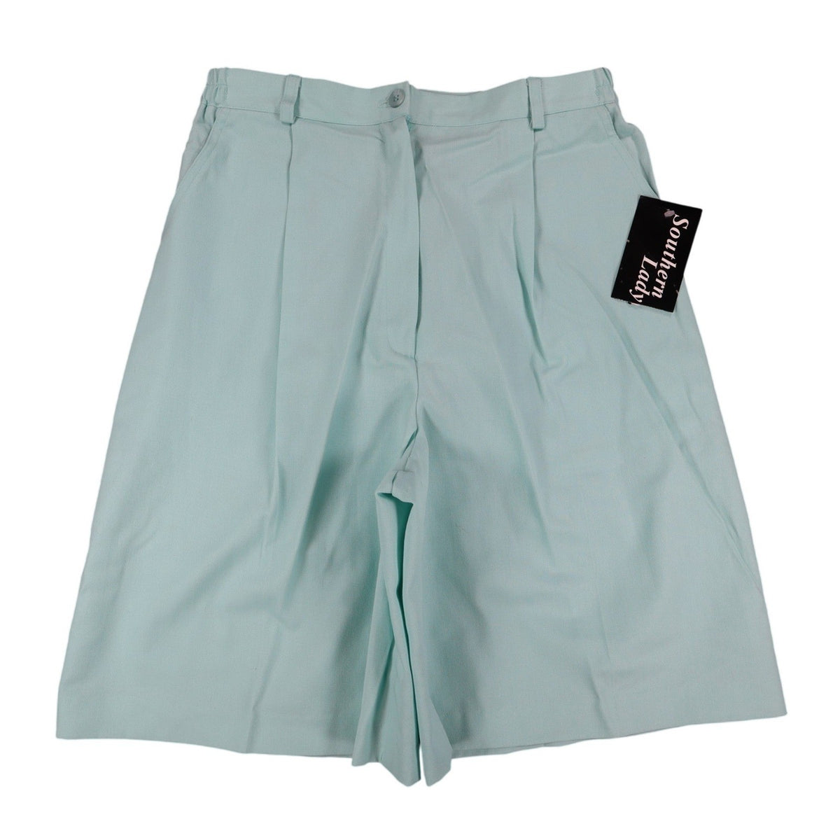 Vintage Southern Lady Aqua Mint Green Pleated Shorts – Size 8 – New With Tags
