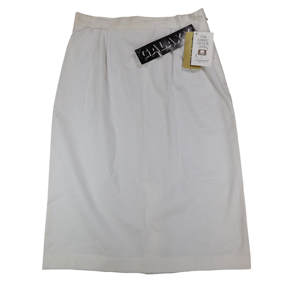 D.K. Gold Vintage 1990s White High-Waisted Pencil Skirt New With Tags Size 10