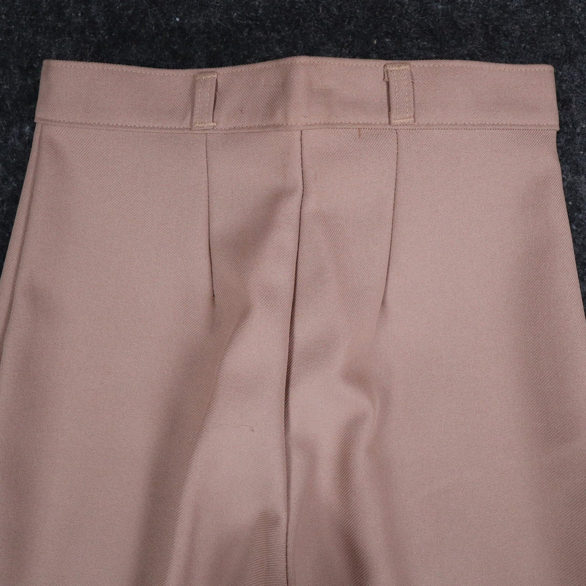 Vintage 1970s High Rise Tan Beige Double Knit Trousers New With Tags Size 9-10