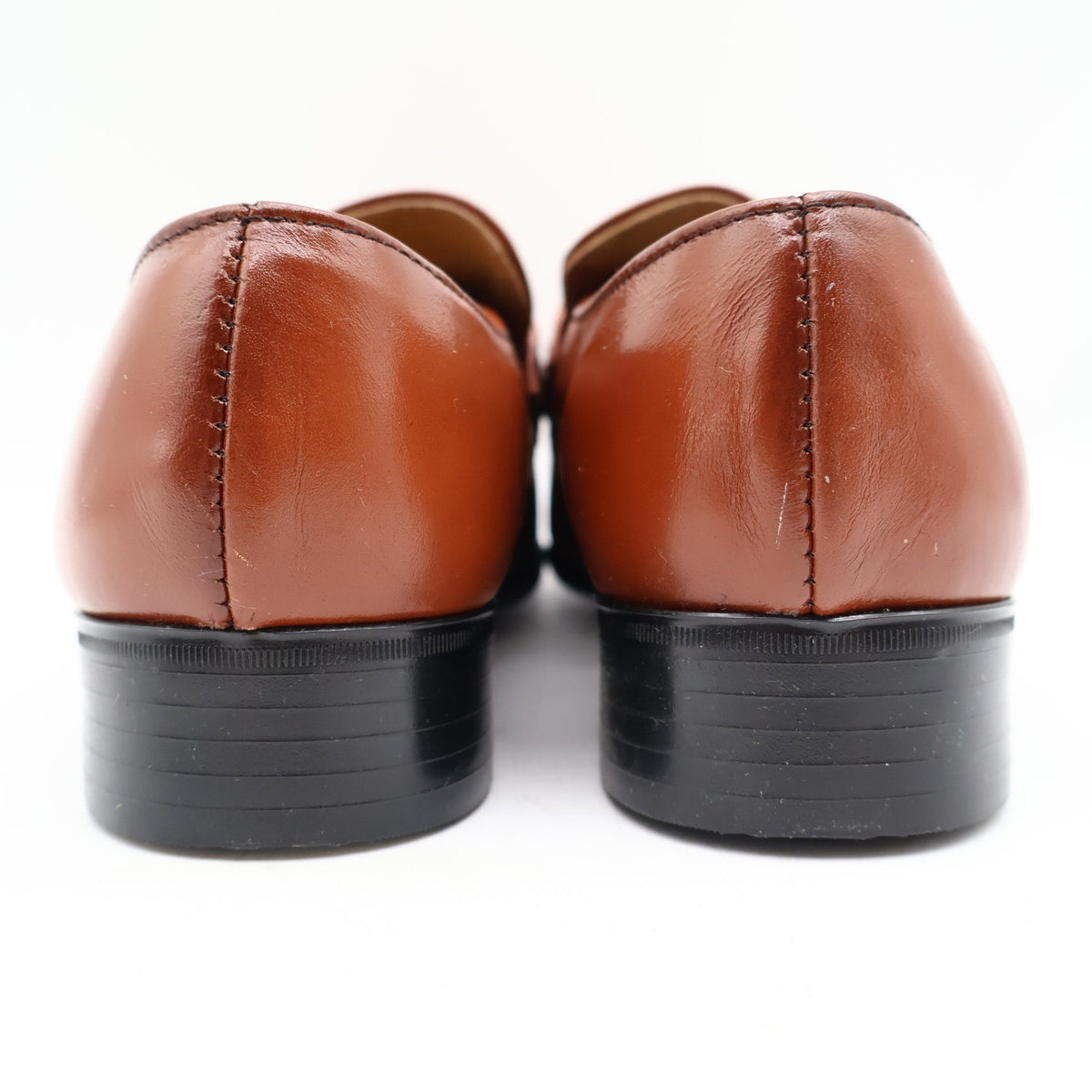 Vintage Barclay Cognac Brown Leather Penny Loafers Men’s 8.5D Deadstock with Box