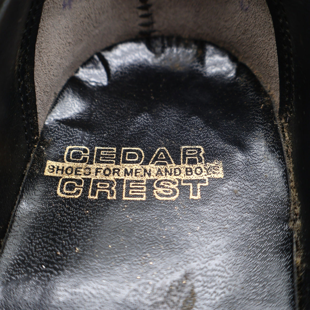 Vintage Cedar Crest Black Leather Moc Toe Loafers Men’s 7D USA Deadstock