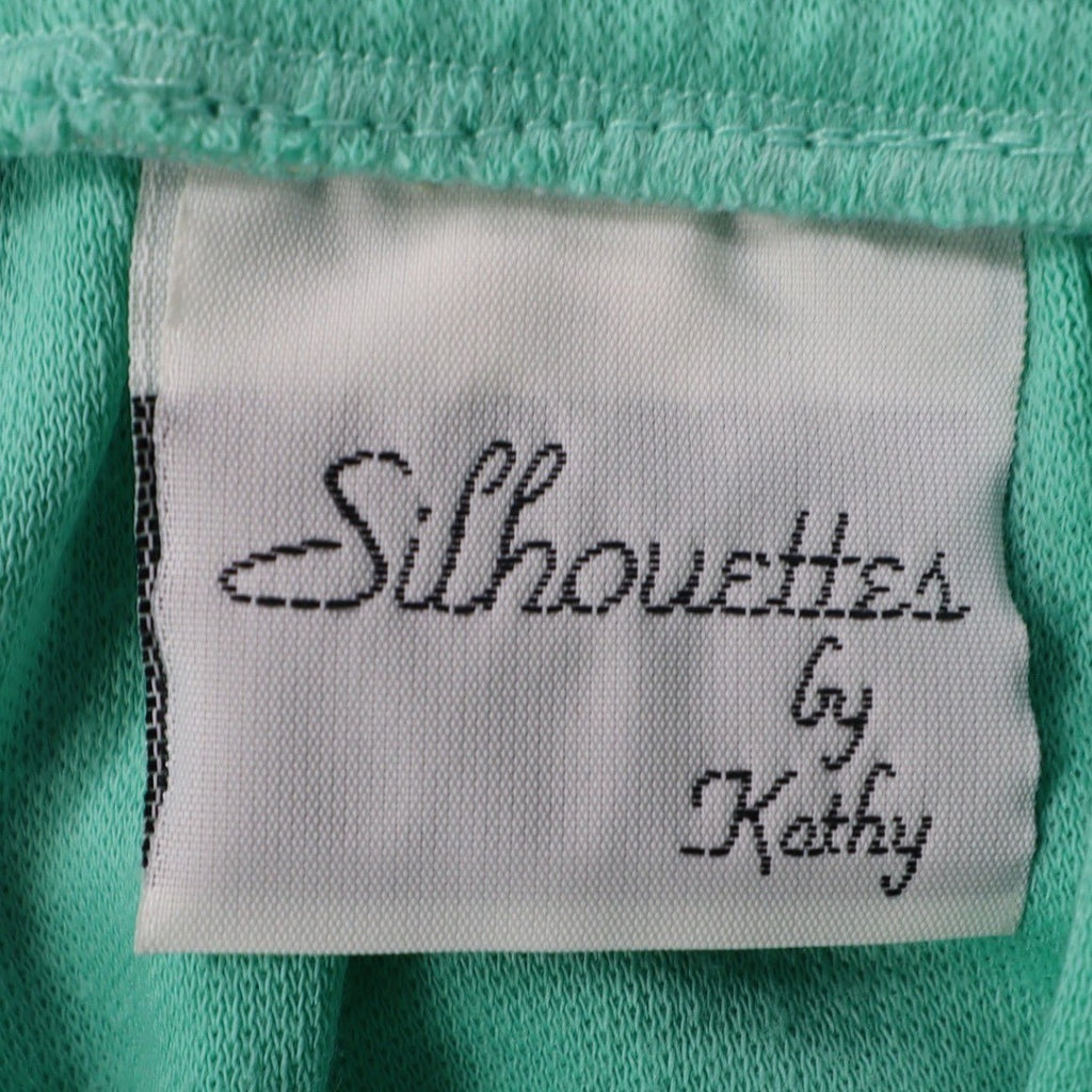 Vintage Silhouettes by Kathy Aqua Green Knit Shorts – Women’s Small – Made in USA