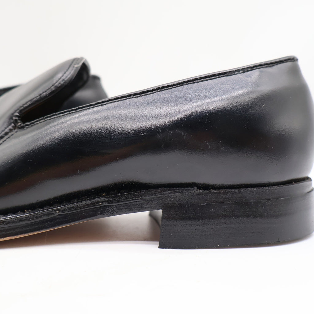 Vintage Cedar Crest Black Leather Moc Toe Loafers Men’s 7D USA Deadstock