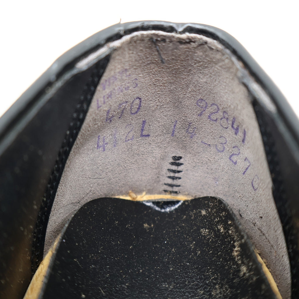 Vintage Cedar Crest Black Leather Moc Toe Loafers Men’s 7D USA Deadstock