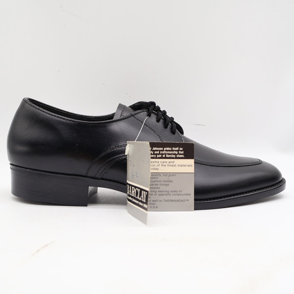 Vintage Barclay by Endicott Johnson Black Split Toe Oxford Shoes Men’s 10.5D USA Made NOS