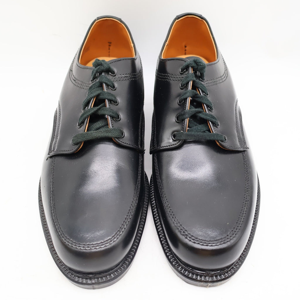 Vintage Sandy McGee Black Leather Moc Toe Derby Shoes Men’s 10 USA Made Deadstock