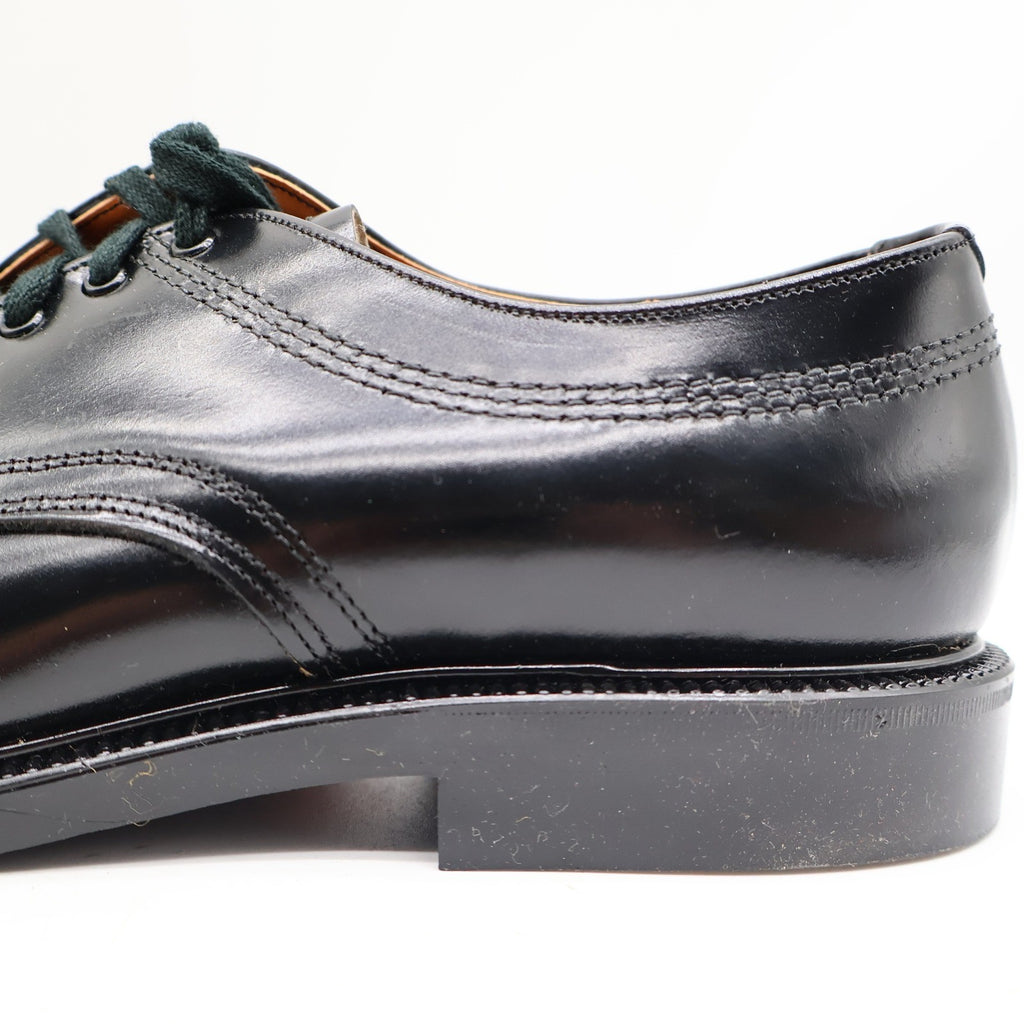 Vintage Sandy McGee Black Leather Moc Toe Derby Shoes Men’s 10 USA Made Deadstock