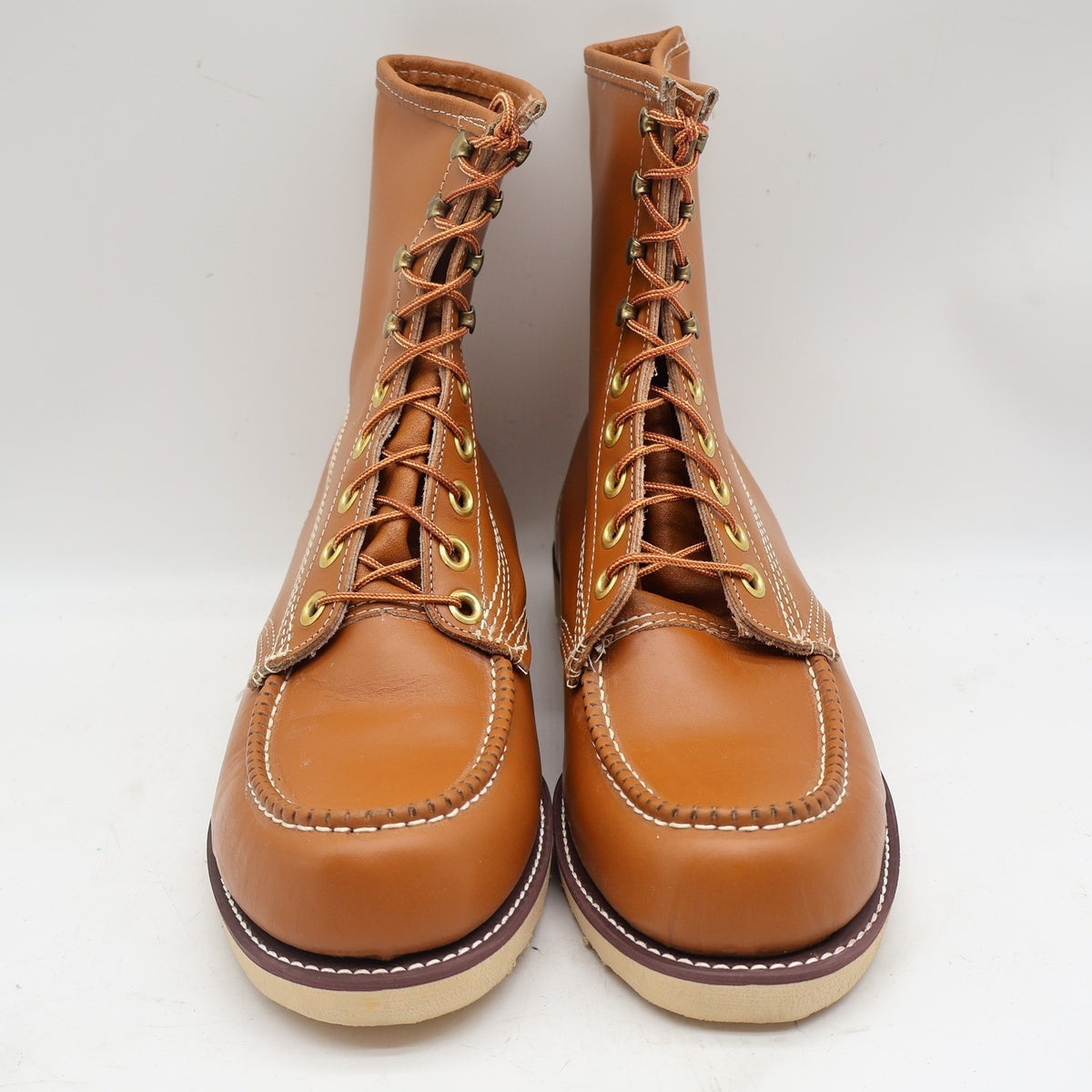 Vintage Cedar Crest Brown Tan Moc Toe Wedge Sole Work Boots Men’s 11M Deadstock