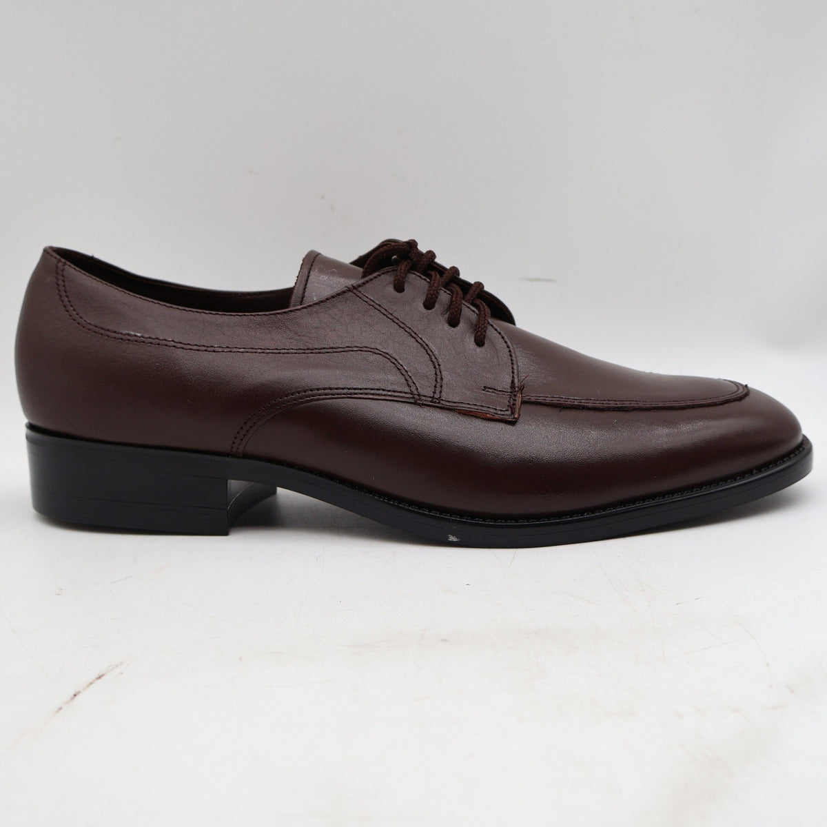 Vintage Barclay Brown Leather Apron Toe Oxford Derby Shoes Men’s 9D Deadstock