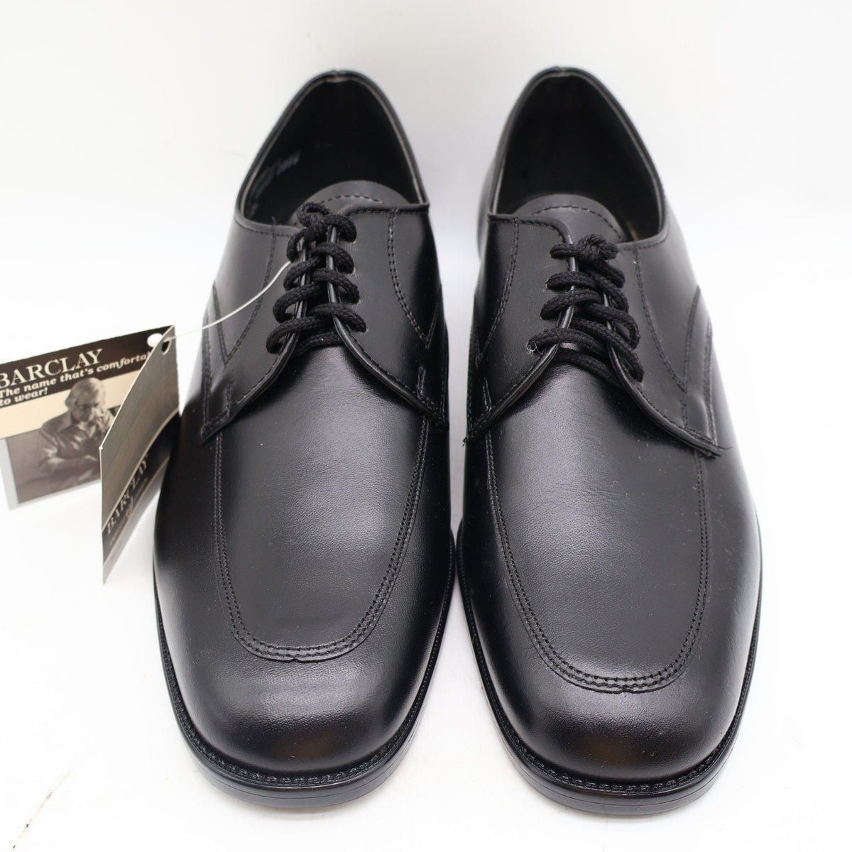 Vintage Barclay by Endicott Johnson Black Split Toe Oxford Shoes Men’s 10.5D USA Made NOS