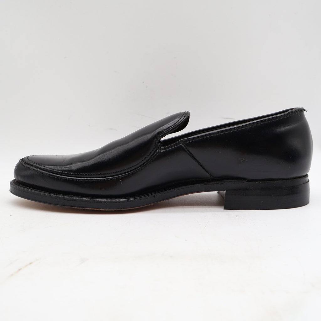 Vintage Cedar Crest Black Leather Moc Toe Loafers Men’s 7D USA Deadstock
