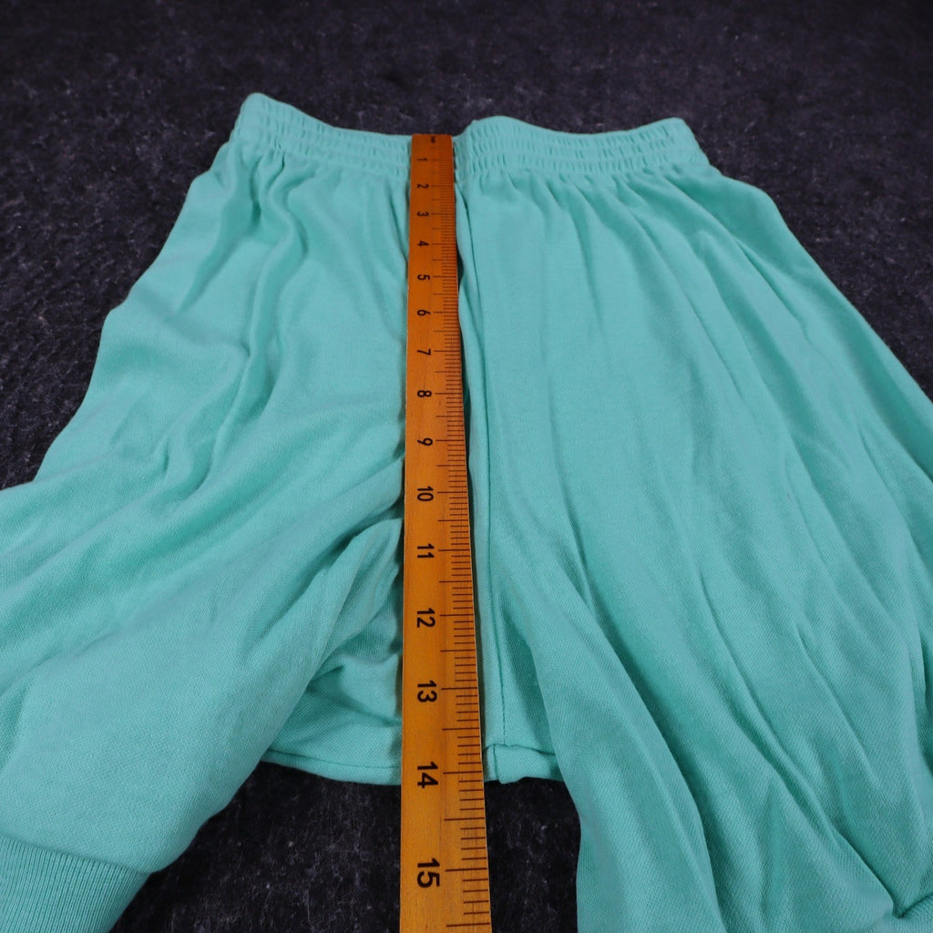 Vintage Silhouettes by Kathy Aqua Green Knit Shorts – Women’s Small – Made in USA