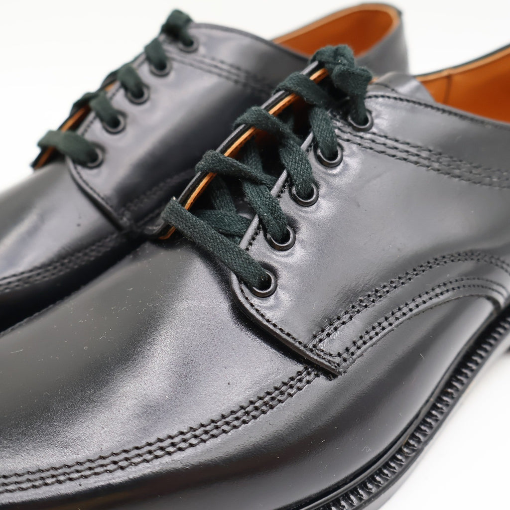 Vintage Sandy McGee Black Leather Moc Toe Derby Shoes Men’s 10 USA Made Deadstock