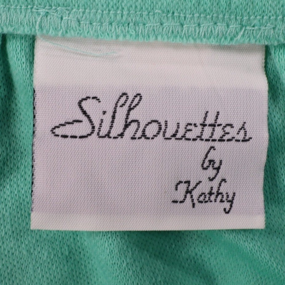 Vintage Silhouettes by Kathy Aqua Green Knit Shorts – Women’s Medium – Made in USA