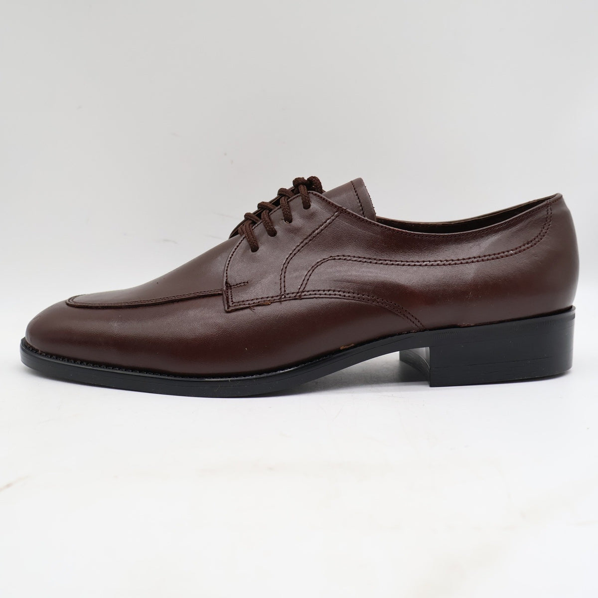 Vintage Barclay Brown Leather Apron Toe Oxford Derby Shoes Men’s 9D Deadstock