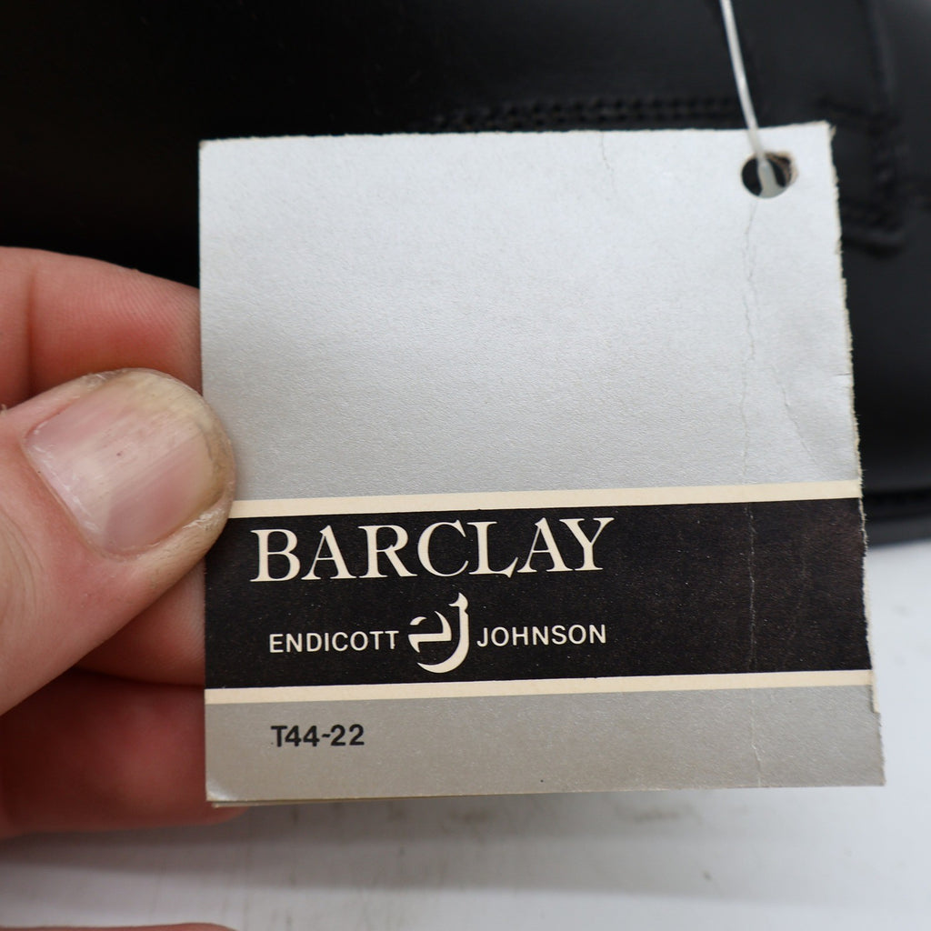 Vintage Barclay by Endicott Johnson Black Split Toe Oxford Shoes Men’s 10.5D USA Made NOS