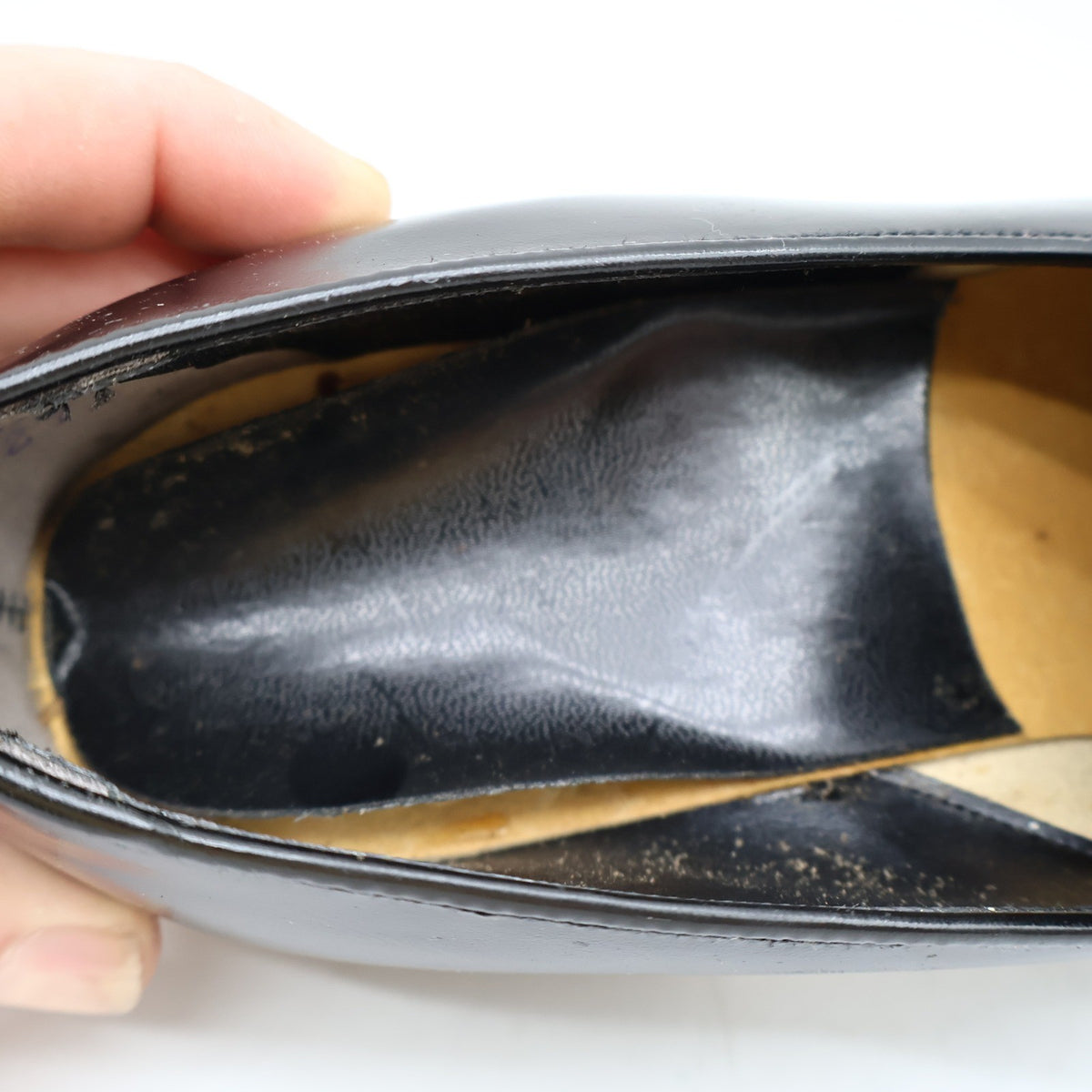 Vintage Cedar Crest Black Leather Moc Toe Loafers Men’s 7D USA Deadstock