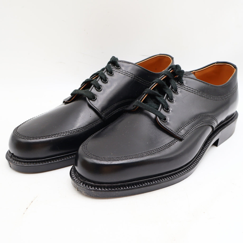 Vintage Sandy McGee Black Leather Moc Toe Derby Shoes Men’s 10 USA Made Deadstock