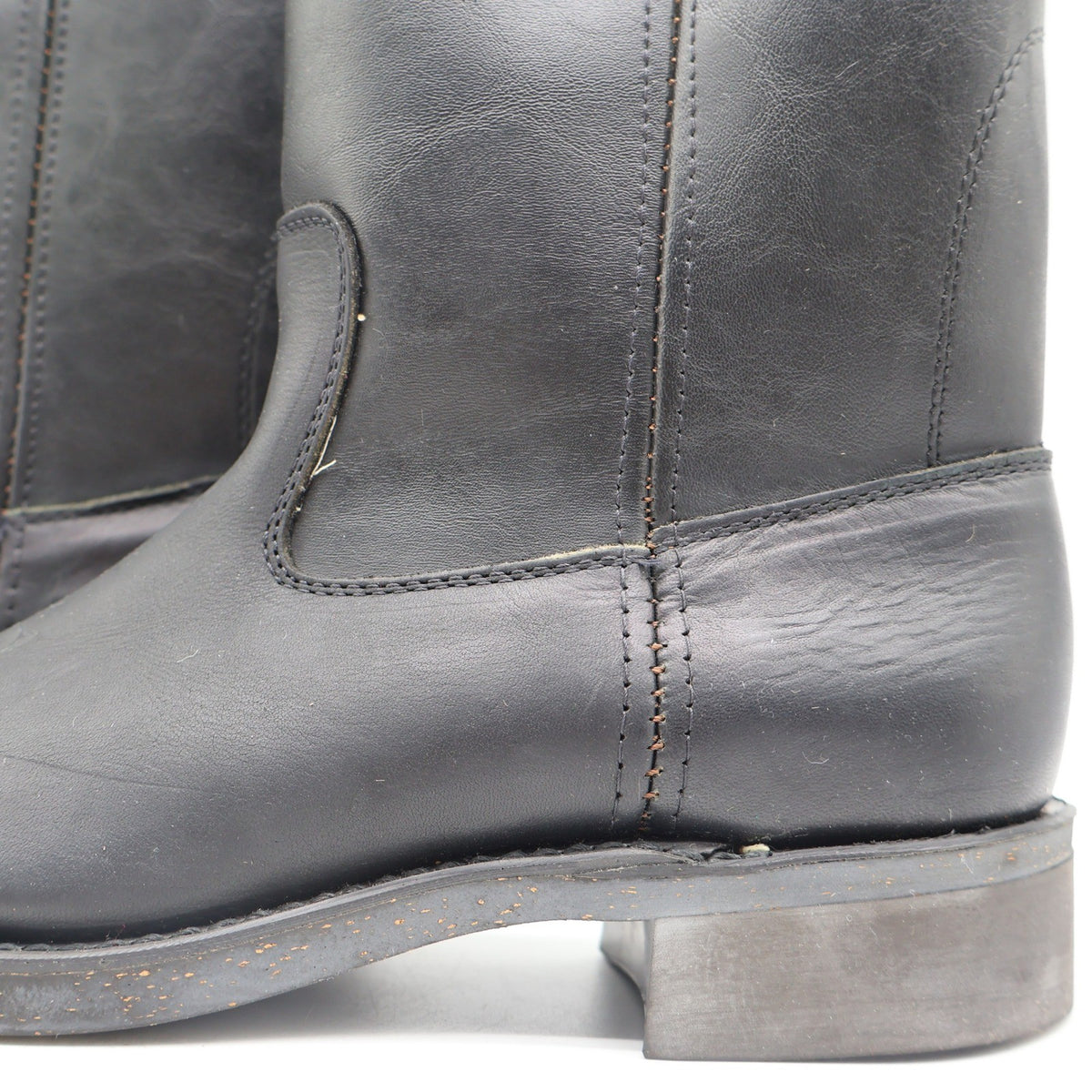 Vintage Cedar Crest Black Leather Wellington Pull-On Work Boots Men’s 9D USA Deadstock – photo 5 of 17