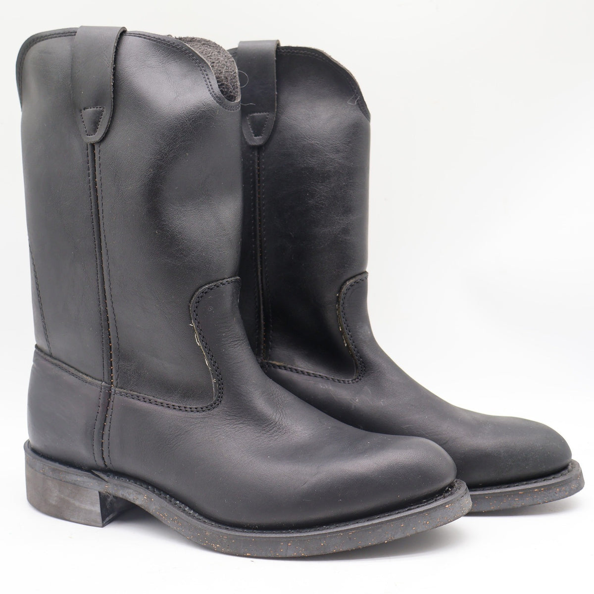 Vintage Cedar Crest Black Leather Wellington Pull-On Work Boots Men’s 9D USA Deadstock – photo 2 of 17