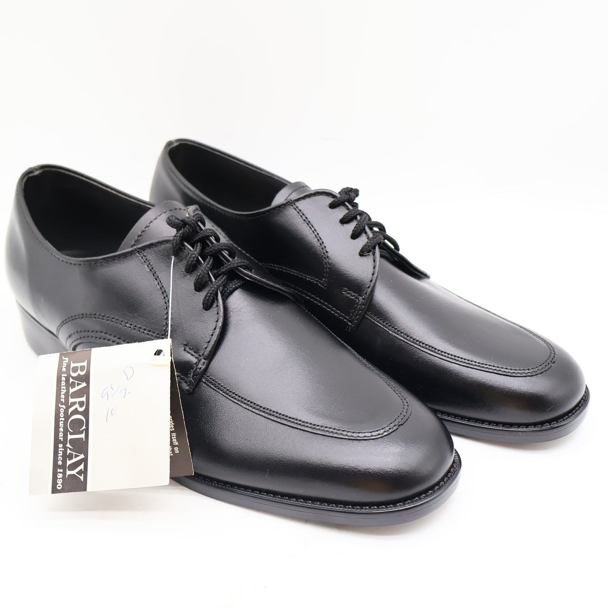Vintage Barclay by Endicott Johnson Black Split Toe Oxford Shoes Men’s 10.5D USA Made NOS