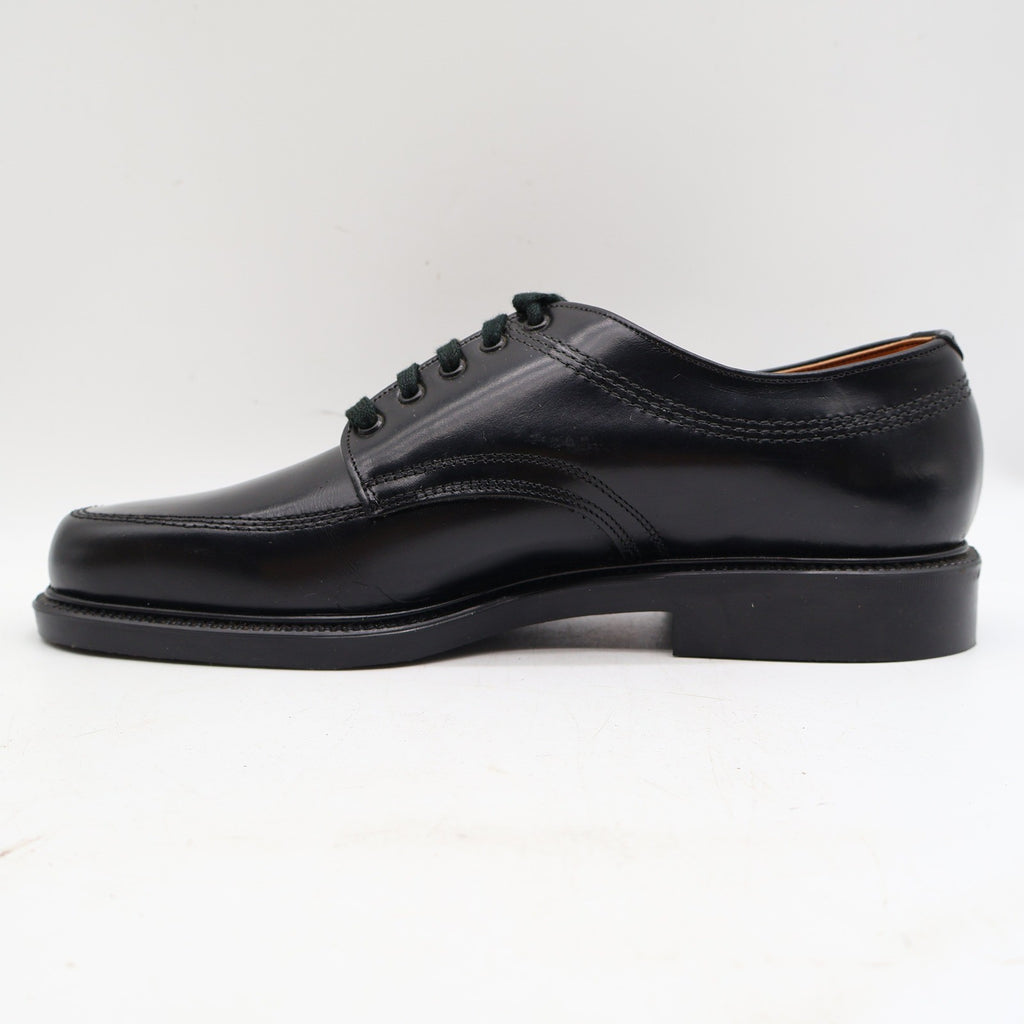 Vintage Sandy McGee Black Leather Moc Toe Derby Shoes Men’s 10 USA Made Deadstock